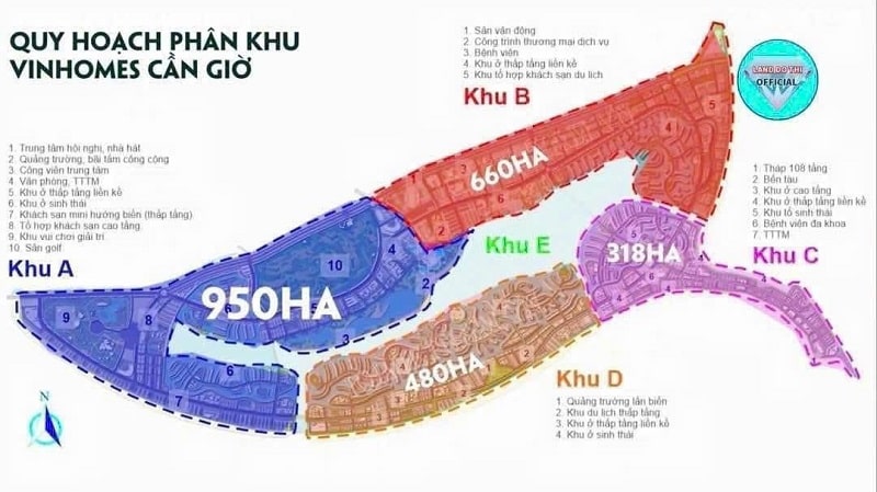Mặt Bằng Vinhomes Cần Giờ - Tổng Quan Về Siêu Dự Án 2.870 Ha 3 Quy hoạch các phân khu tại Vinhomes Cần Giờ