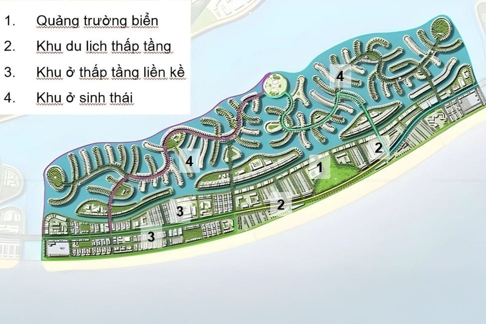 Là hai phân khu có diện tích lớn trải dài trong dự án với phân khu D được quy hoạch là mặt nước cảnh quan trung tâm, đóng vai trò trung tâm nghỉ dưỡng, thương mại và đô thị hiện đại.