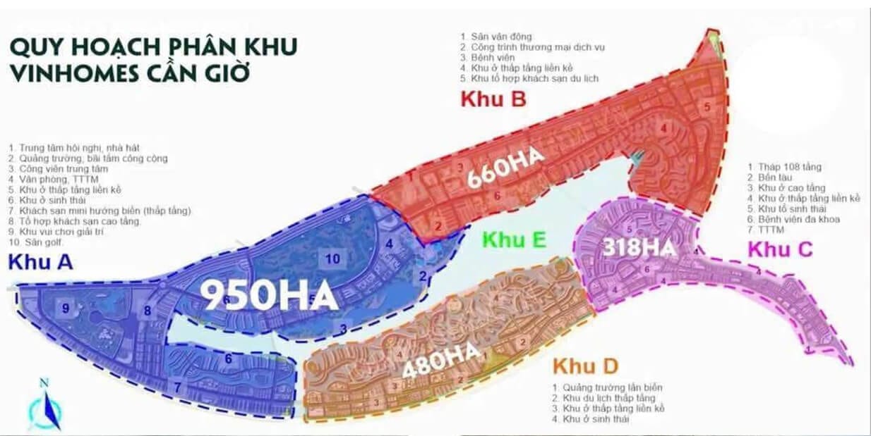 Tổng mặt bằng tiện ích dự án Vinhomes Green Paradise Cần Giờ