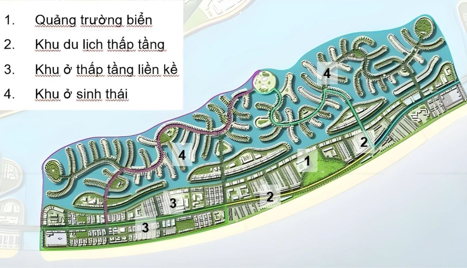 Mặt bằng phân khu The Grand Island tại Vinhomes Cần Giờ