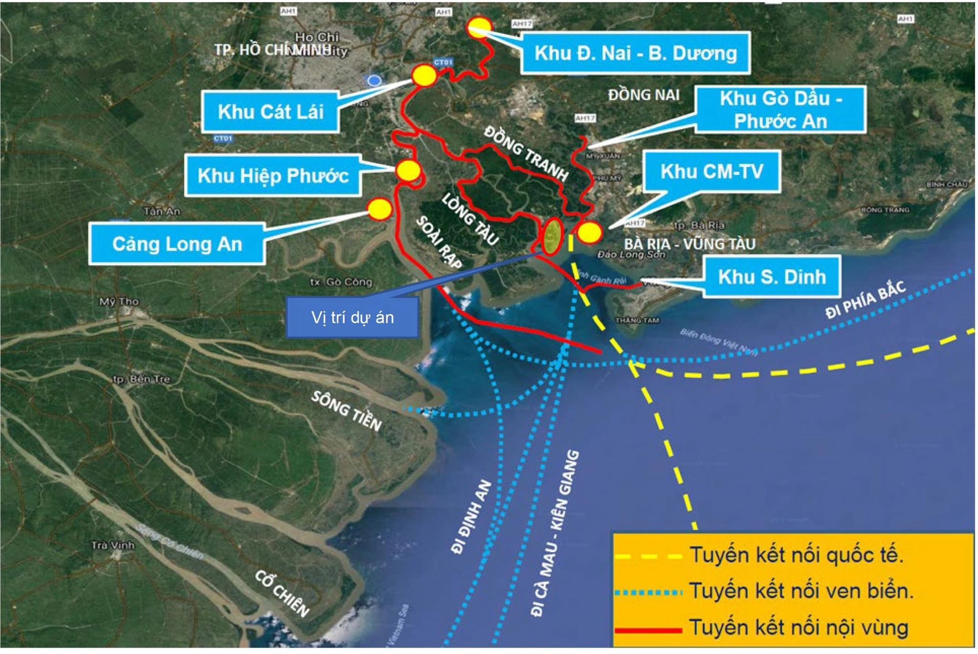 Bất động sản Cần Giờ 2025: Cơ hội đầu tư từ những đột phá hạ tầng 1 Từ vị trí dự án có thể kết nối Biển Đông dễ dàng theo luồng Vũng Tàu - Thị Vải. Riêng khu vực TP.HCM còn có khí hậu thuận lợi cho hoạt động khai thác cảng với nhiệt độ trung bình năm khoảng 26,8 độ C và trong vùng ít khi chịu ảnh hưởng của gió bão lớn gây ra.