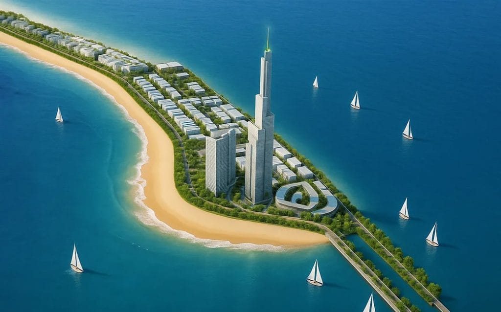 Tòa tháp 108 tầng được xem là công trình mang tính biểu tượng quốc gia trong tương lai. Tòa tháp là tổ hợp đa chức năng bao gồm khách sạn 5 sao, văn phòng hạng A, căn hộ dịch vụ cao cấp và sky bar với tầm nhìn bao quát toàn cảnh vịnh biển. Công trình sẽ trở thành địa danh nhận diện của cả khu vực phía Nam TP.HCM.