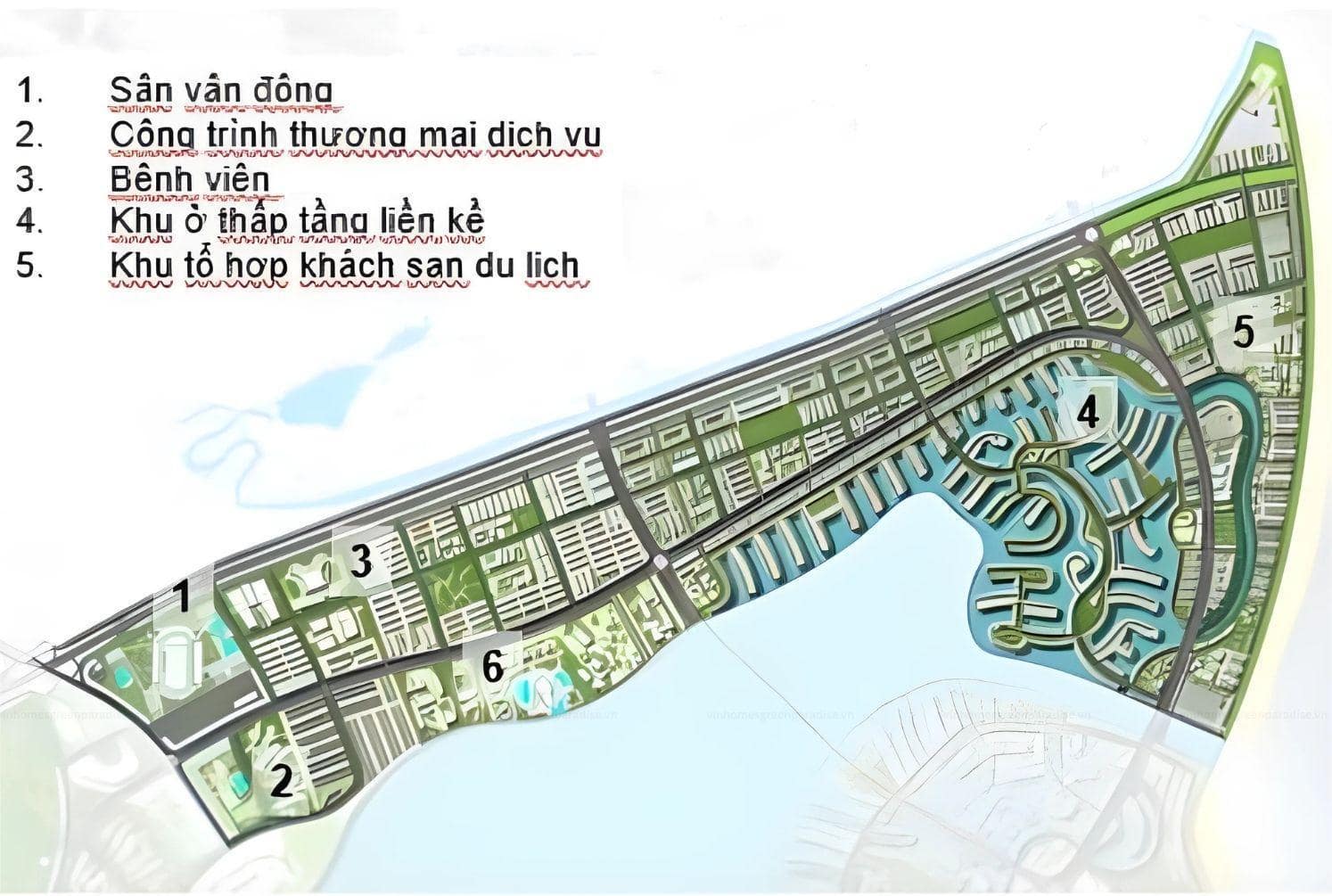 Mặt bằng Phân khu B The Green Bay - Vịnh Ngọc