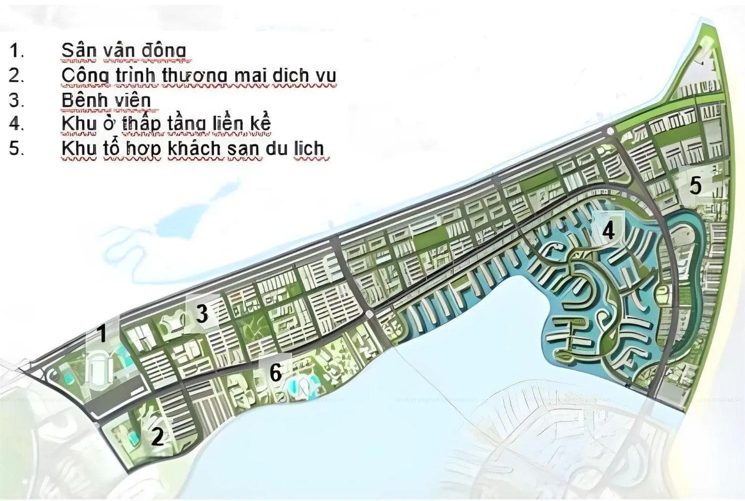 Mặt bằng Phân khu B The Green Bay - Vịnh Ngọc